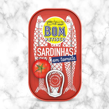 Bom Petisco Canned Whole Sardines in Tomato Sauce, 120g
