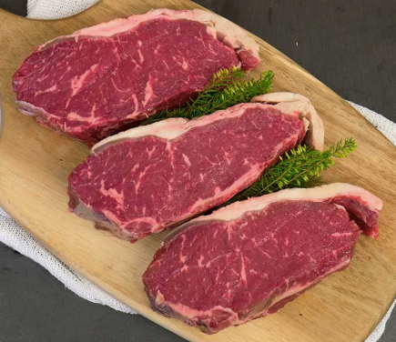 4 packs (value pack) Chilled Grass Fed (Halal) Angus Beef Sirloin (Striploin) Steak, 500-550g pack (2 pce), price/4 pack (2-2.2kg)