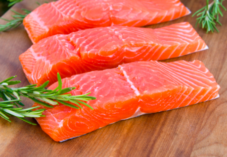 Fresh King Salmon (Chinook) Fillet Portion (New Zealand, Halal), skin on, boneless, 150-160g, price/portion