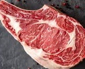 Grass Fed (Halal) Angus Beef OP Ribeye Steak (Fore Rib/on the bone), 1kg, price/portion, frozen