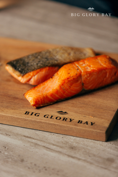 Fresh King Salmon (Chinook, Sashimi-grade/New Zealand) Fillet Portions (2 x 170g), skin on, boneless, price/2 pack (340g)