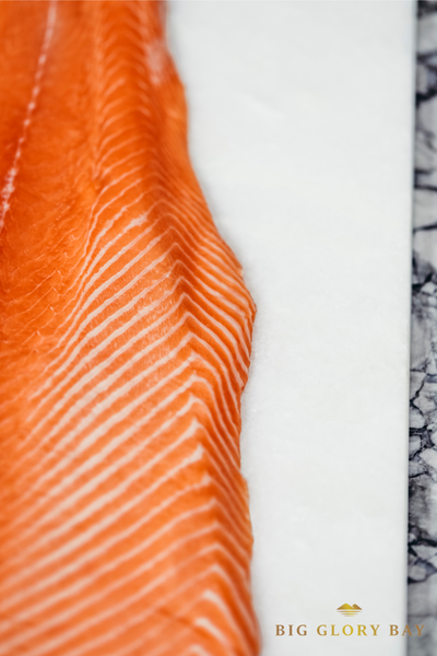 Fresh King Salmon (Chinook, Sashimi-grade/New Zealand) Fillet Portions (2 x 170g), skin on, boneless, price/2 pack (340g)