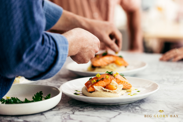Fresh King Salmon (Chinook, Sashimi-grade/New Zealand) Fillet Portions (2 x 170g), skin on, boneless, price/2 pack (340g)