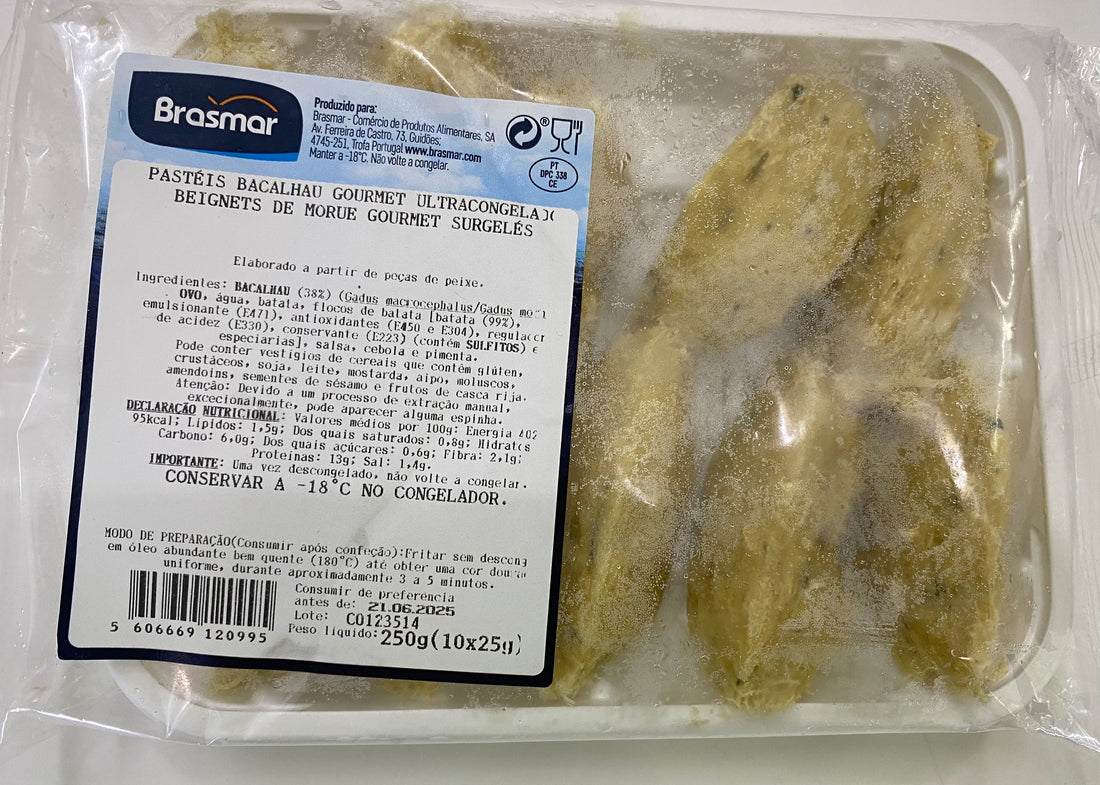 Wild Codfish Cakes (Pasteis de Bacalhau), 25g each, price/pack of 10, frozen (Halal)