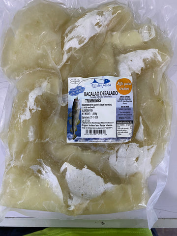 Wild Salted Codfish Bacalhau Shredded (Desfeito) 1kg, price/pack, frozen