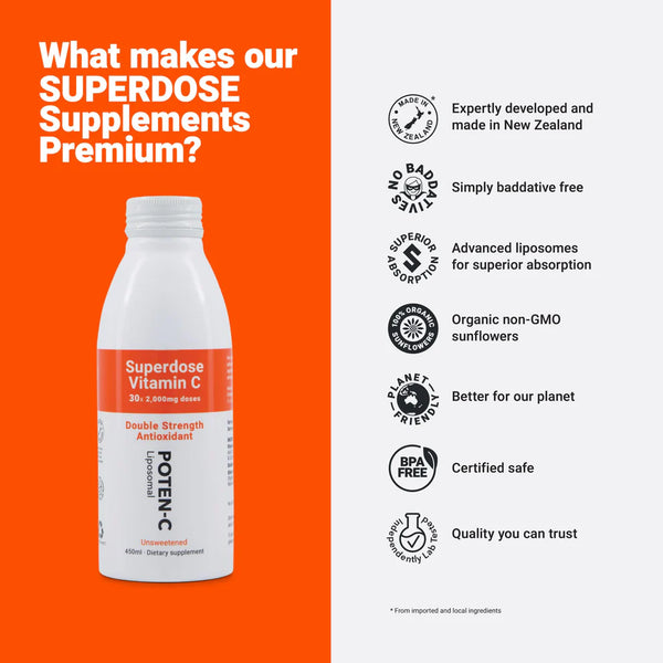 Superdose Liposomal Vitamin C (2000mg/15ml), 75ml