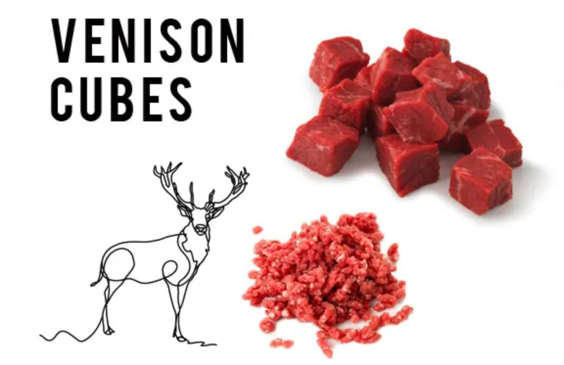 Grass Fed Venison (Red Deer) Diced, 1kg, frozen