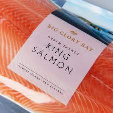 Fresh King Salmon (Chinook-Sashimi grade, New Zealand, Big Glory Bay, Halal) Whole Side Fillet, Bone-in, skin-on, price/whole fillet