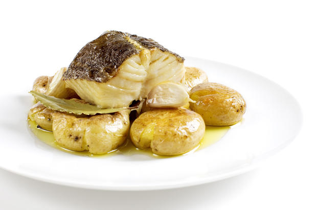 Frozen Wild Codfish (Bacalhau) Loins (salty Portuguese style), 600-700g (2 x 300/350g), price/pack (Halal)
