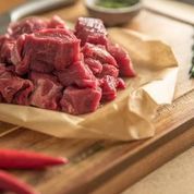 Grass Fed (Halal) Angus Beef Diced, 500g, price/pack, frozen