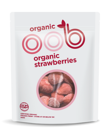 Oob, Organic Strawberries, 500g, frozen