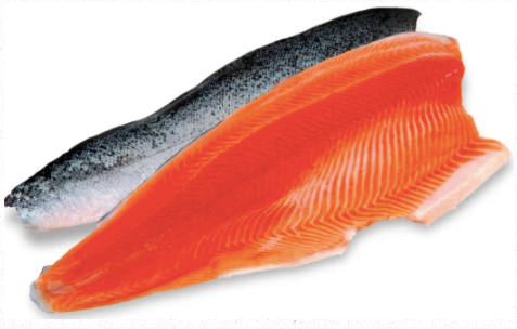 Fresh King Salmon (Chinook) Whole Side Fillet, boneless, skin-on, whole fillet