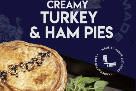 Creamy Turkey & Ham Pies, (2 x 225g), frozen
