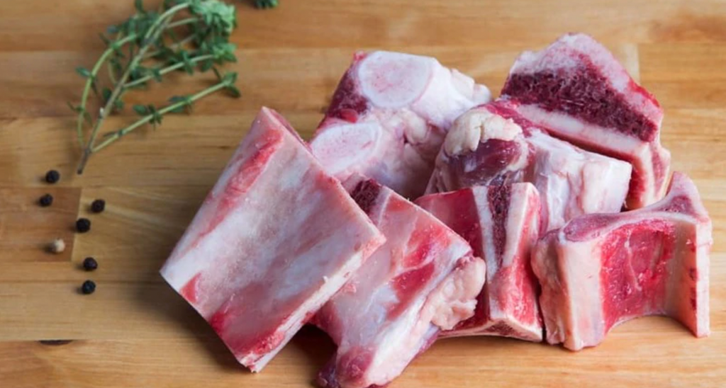 Milk Fed Veal Bones, cut 50-75mm, price 1kg/pack, frozen