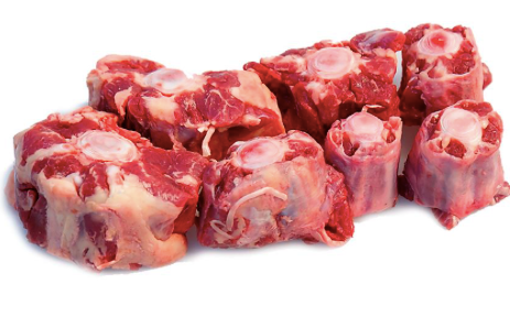Grass Fed Oxtail, cut 40mm end to end, price 500g/pack, frozen