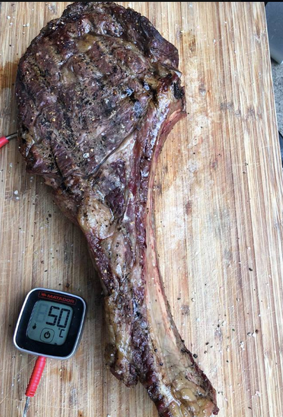 Tomahawk Steak (Halal Angus Beef Ribeye) Bone in, Grain Fed, price/pce, frozen