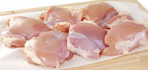 Organic (Halal) Chicken Thigh (Malaysia) (Skinless/bone-in), 500g pack (3-4 pcs), Frozen