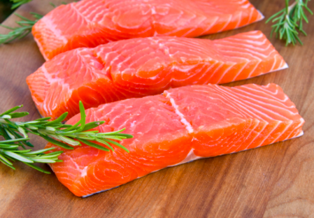King Salmon (Chinook) Fillet Portion (New Zealand), skin on, boneless, 150g, price/portion, frozen
