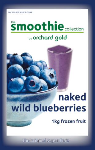 Smoothie Collection, Naked Wild Blueberries, 800g, price/pack, frozen