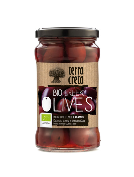 Organic Kalamata Olives (Terra Creta) - Unpitted 315ml