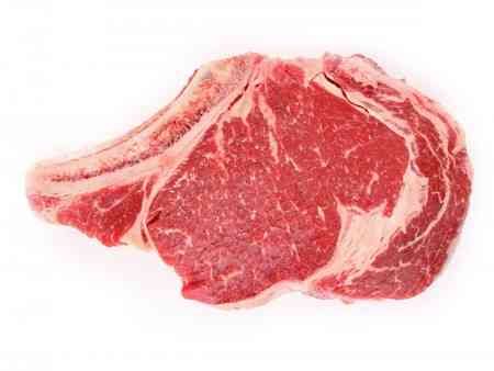 Grass Fed (Halal) Angus Beef OP Ribeye Steak (Ribeye on the bone), 1kg, price/portion, frozen