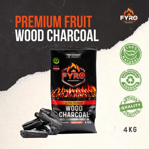 Super Premium Fruit Wood Lump Charcoal, 4kg