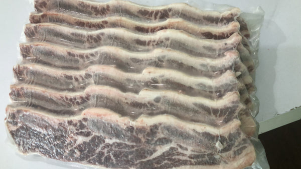 Angus Beef Short Ribs (LA/Flanken Cut/Korean BBQ style), 1kg, price/pack, frozen