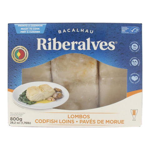 Frozen Wild Codfish (Bacalhau) Loins (salty Portuguese style), 550g, price/pack (Halal)