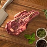 Grass Fed (Halal) Angus Beef OP (Tomahawk without bone) Ribeye Steak (Fore Rib/on the bone), 1100-1200g, price/portion, frozen