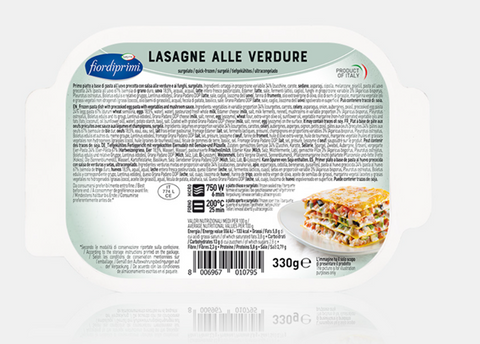 Lasagna with Vegetables, 330g, frozen