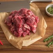 Grass Fed (Halal) Angus Beef Premium Diced, 500g, price/pack, frozen