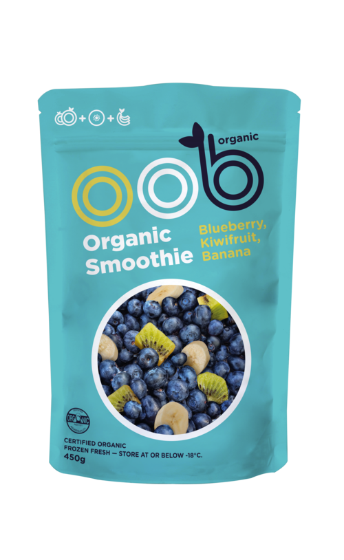 OOB, Organic Blue Smoothie Mix, 450g, frozen