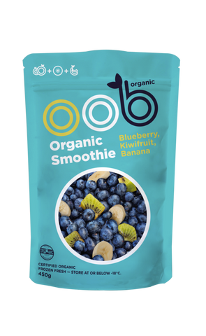 OOB, Organic Blue Smoothie Mix, 450g, frozen