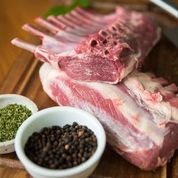 Grass Fed (Halal) Gourmet Baby Lamb Frenched Rack (single with cap off), 8 cutlets/rack, approx 300g, price/pack, frozen