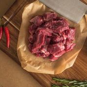 Grass Fed (Halal) Angus Beef Diced, 500g, price/pack, frozen